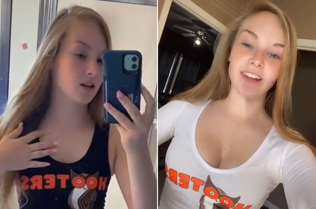 A Flat Chested Girl Fakes Big Boobs to Get a Job at Hooters!